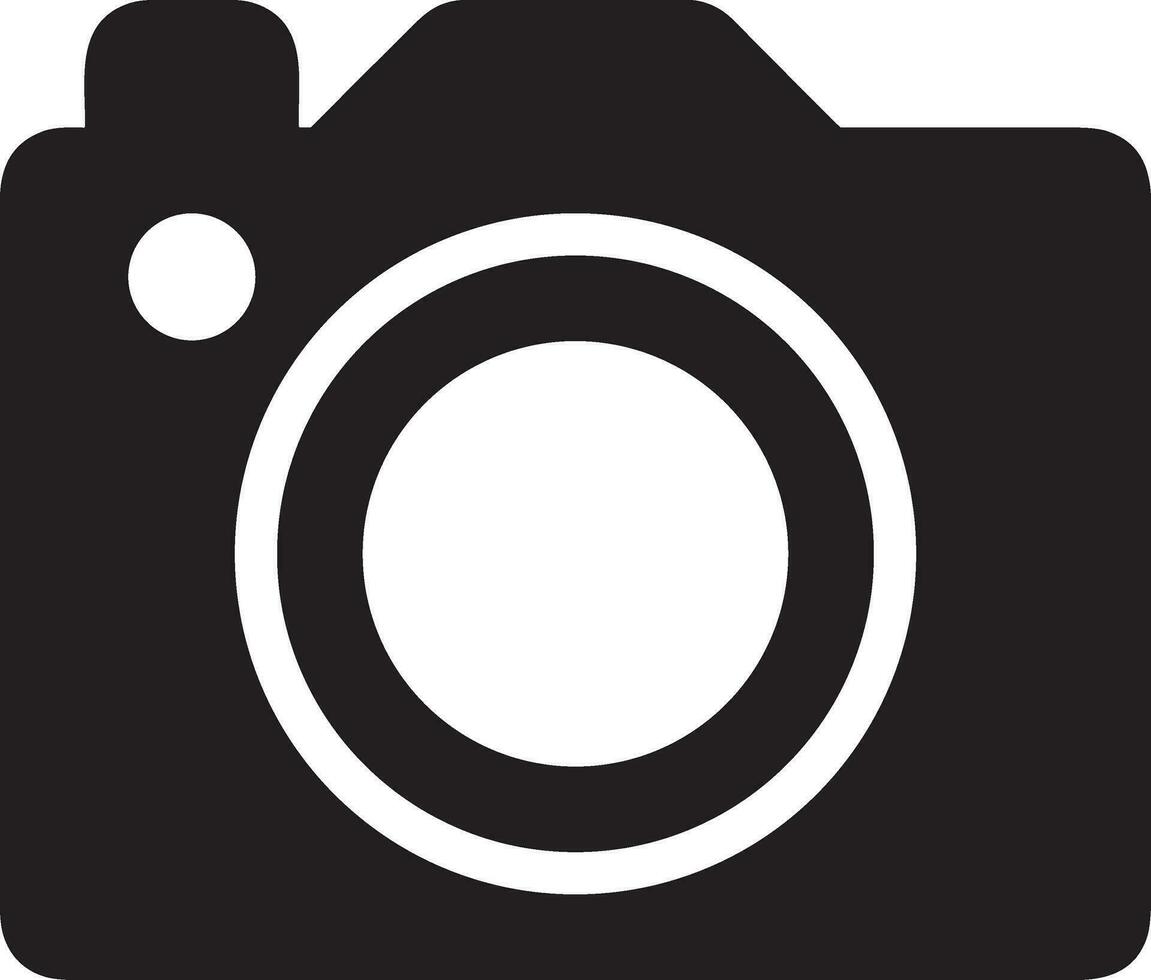 Camera photography icon symbol vector image. Illustration of multimedia photographic lens graphic design image