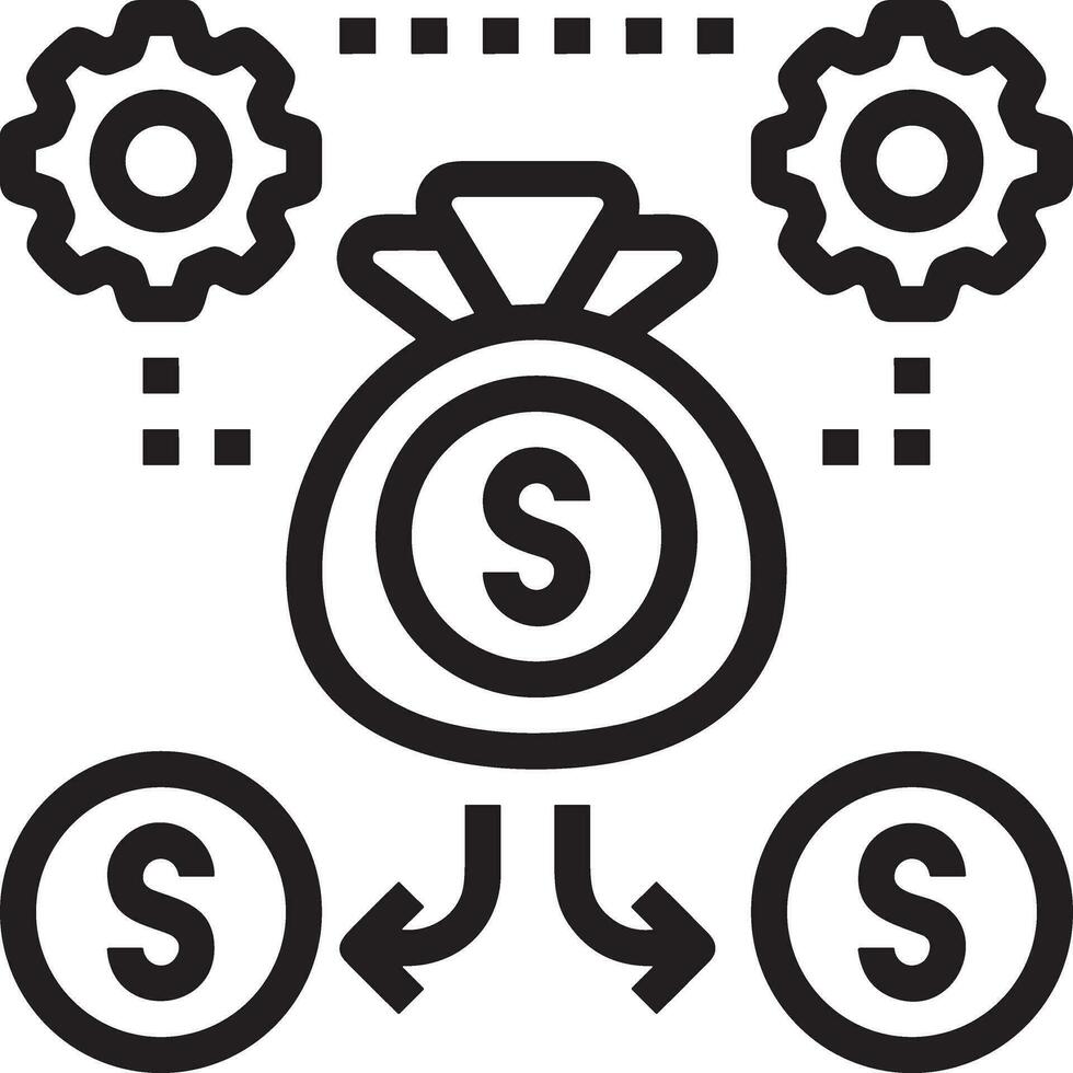 Money exchange payment icon symbol vector image. Illustration of the dollar currency coin graphic design image