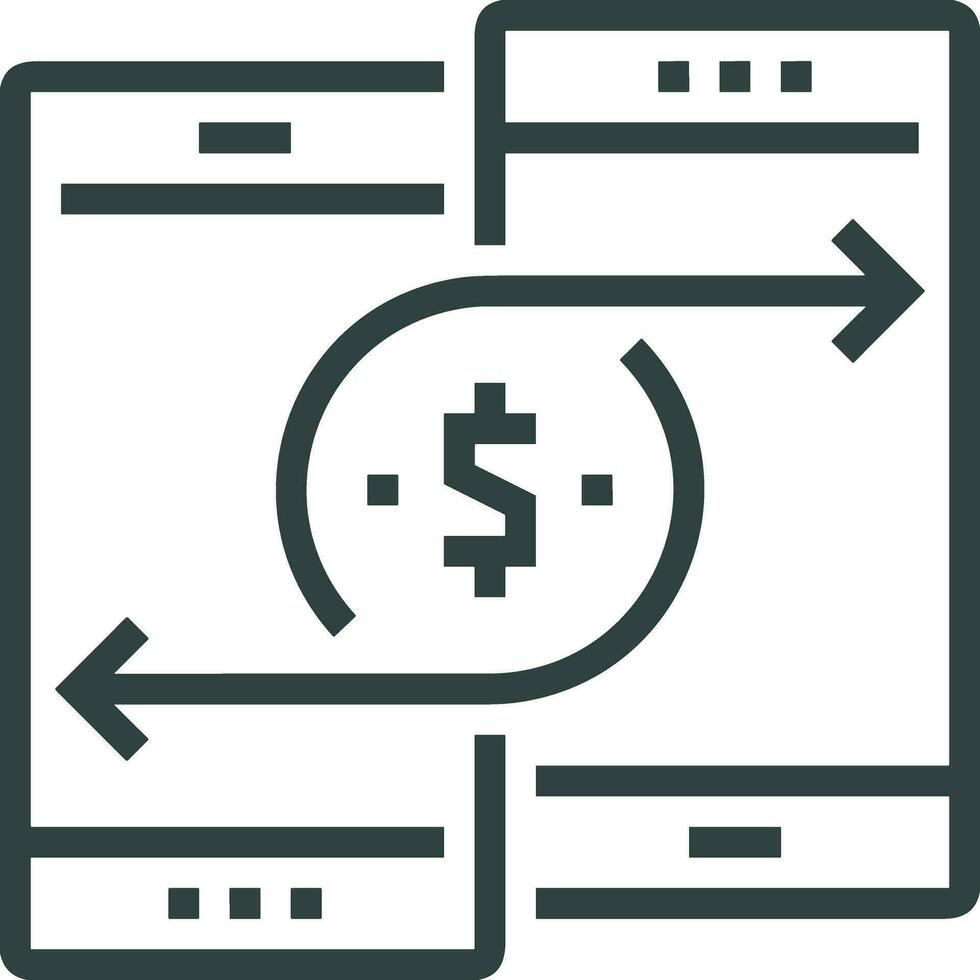 dinero intercambiar pago icono símbolo vector imagen. ilustración de el dólar moneda moneda gráfico diseño imagen