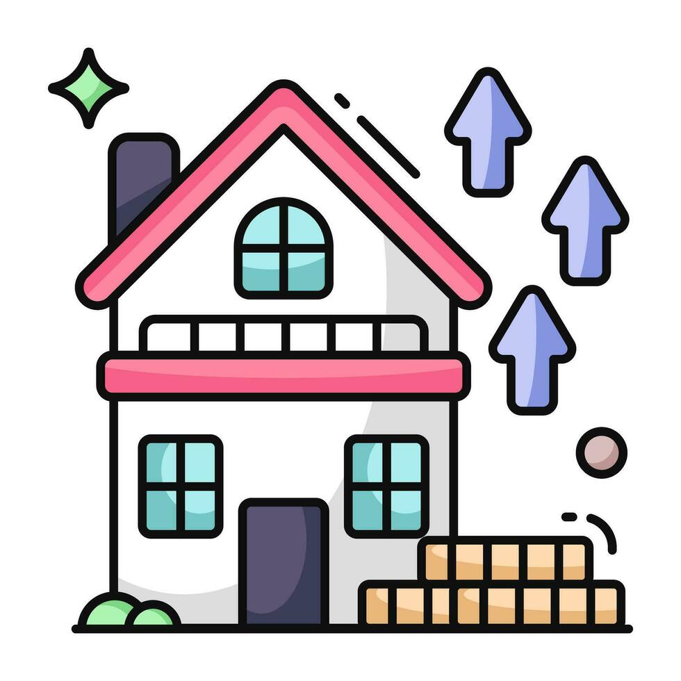 A premium design icon of real estate value vector