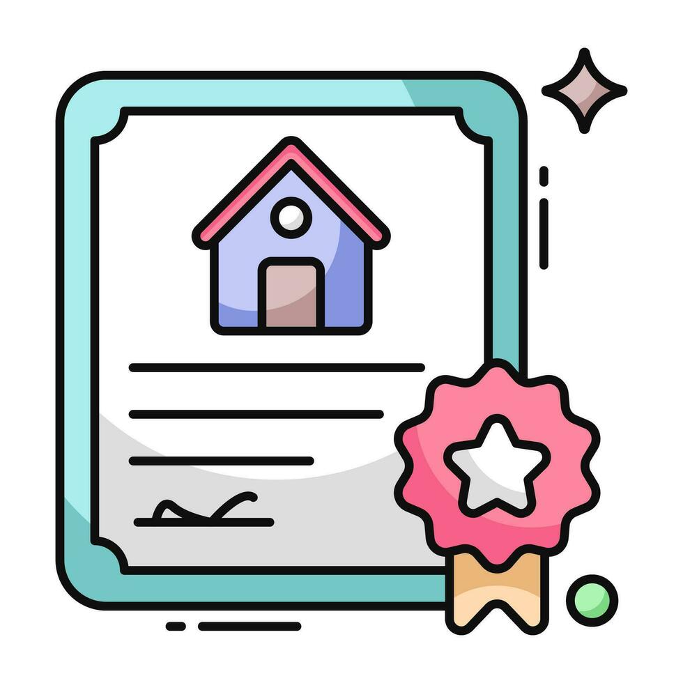 Editable design icon of certificate vector