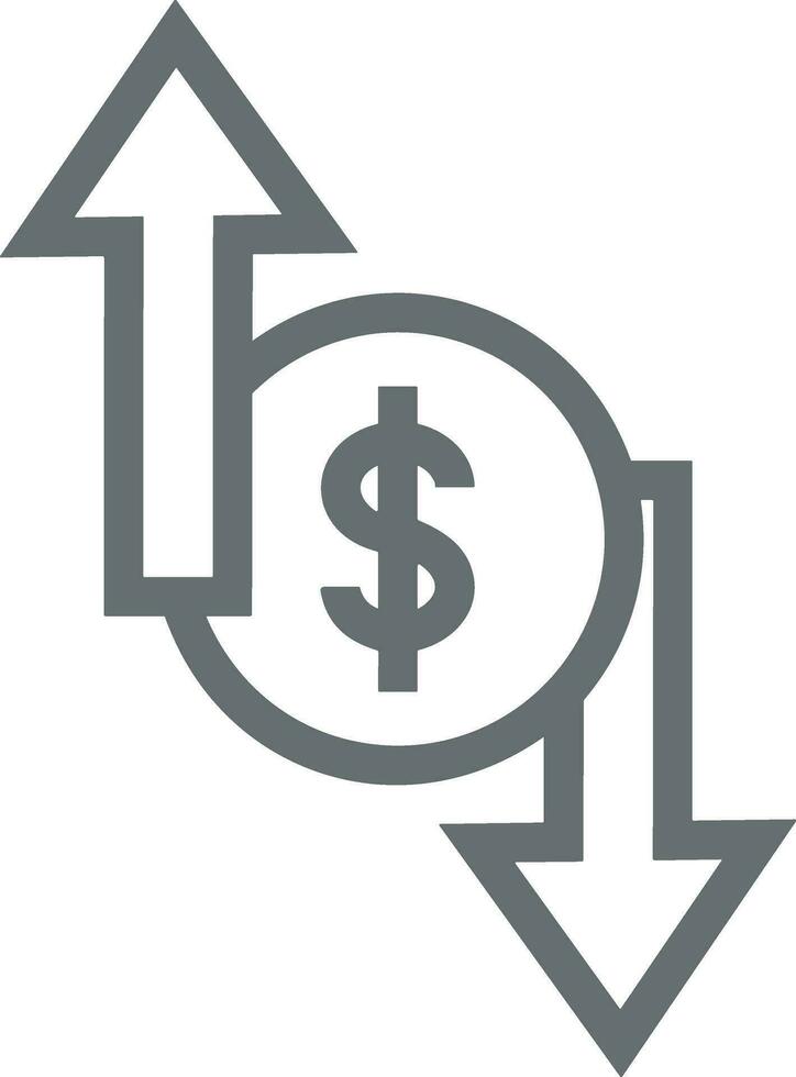 Money exchange payment icon symbol vector image. Illustration of the dollar currency coin graphic design image