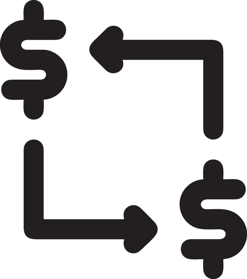 Money exchange payment icon symbol vector image. Illustration of the dollar currency coin graphic design image