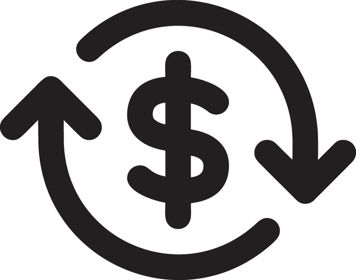 Money exchange payment icon symbol vector image. Illustration of the dollar currency coin graphic design image