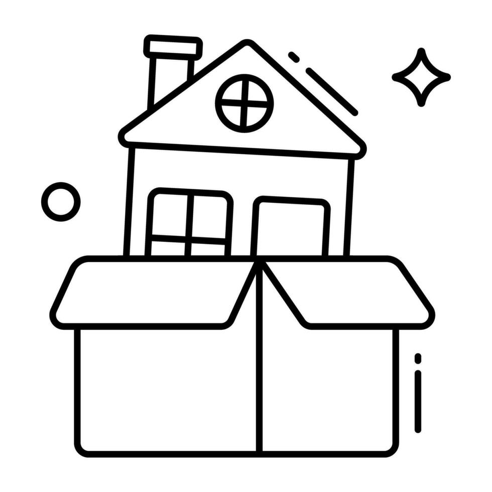 An icon design of model home vector