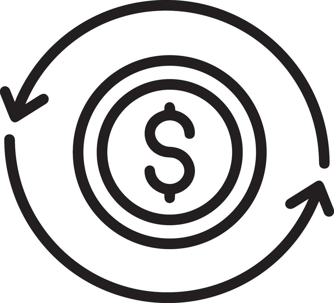 Money exchange payment icon symbol vector image. Illustration of the dollar currency coin graphic design image