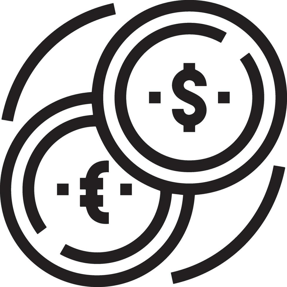 Money exchange payment icon symbol vector image. Illustration of the dollar currency coin graphic design image