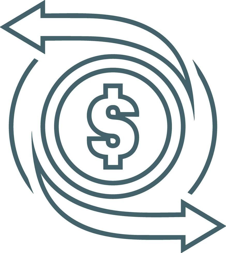 Money exchange payment icon symbol vector image. Illustration of the dollar currency coin graphic design image