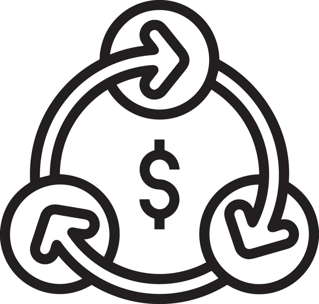 Money exchange payment icon symbol vector image. Illustration of the dollar currency coin graphic design image