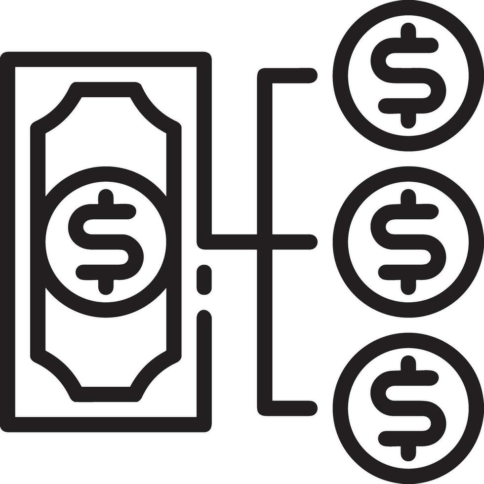 Money exchange payment icon symbol vector image. Illustration of the dollar currency coin graphic design image