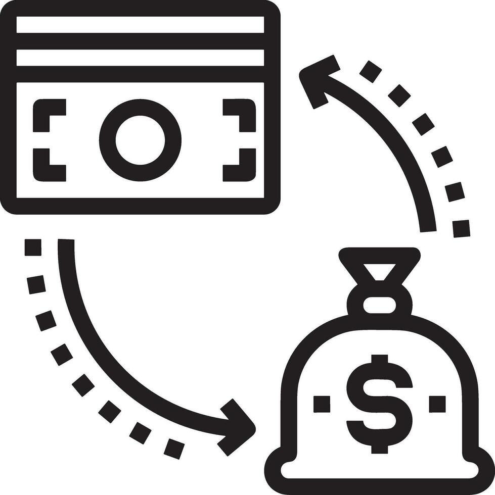 Money exchange payment icon symbol vector image. Illustration of the dollar currency coin graphic design image