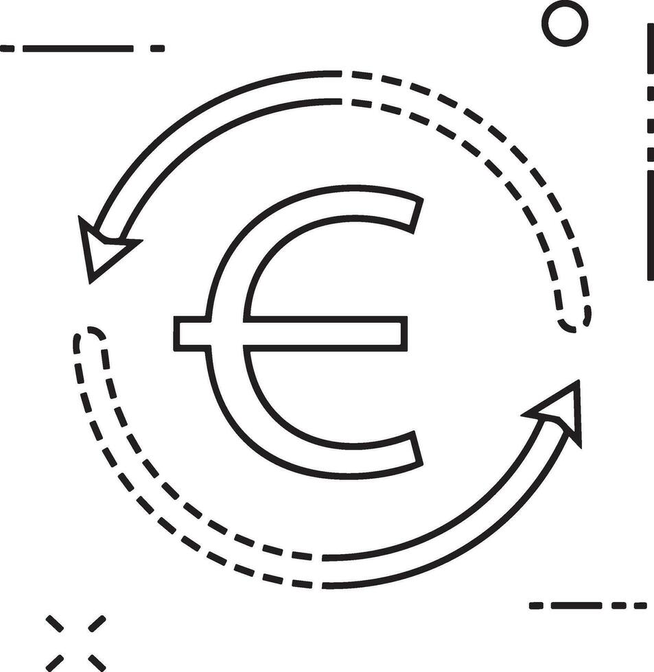 Money exchange payment icon symbol vector image. Illustration of the dollar currency coin graphic design image