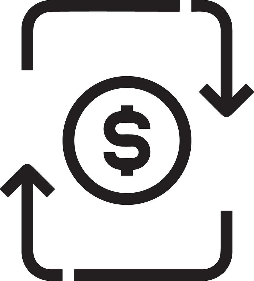 Money exchange payment icon symbol vector image. Illustration of the dollar currency coin graphic design image