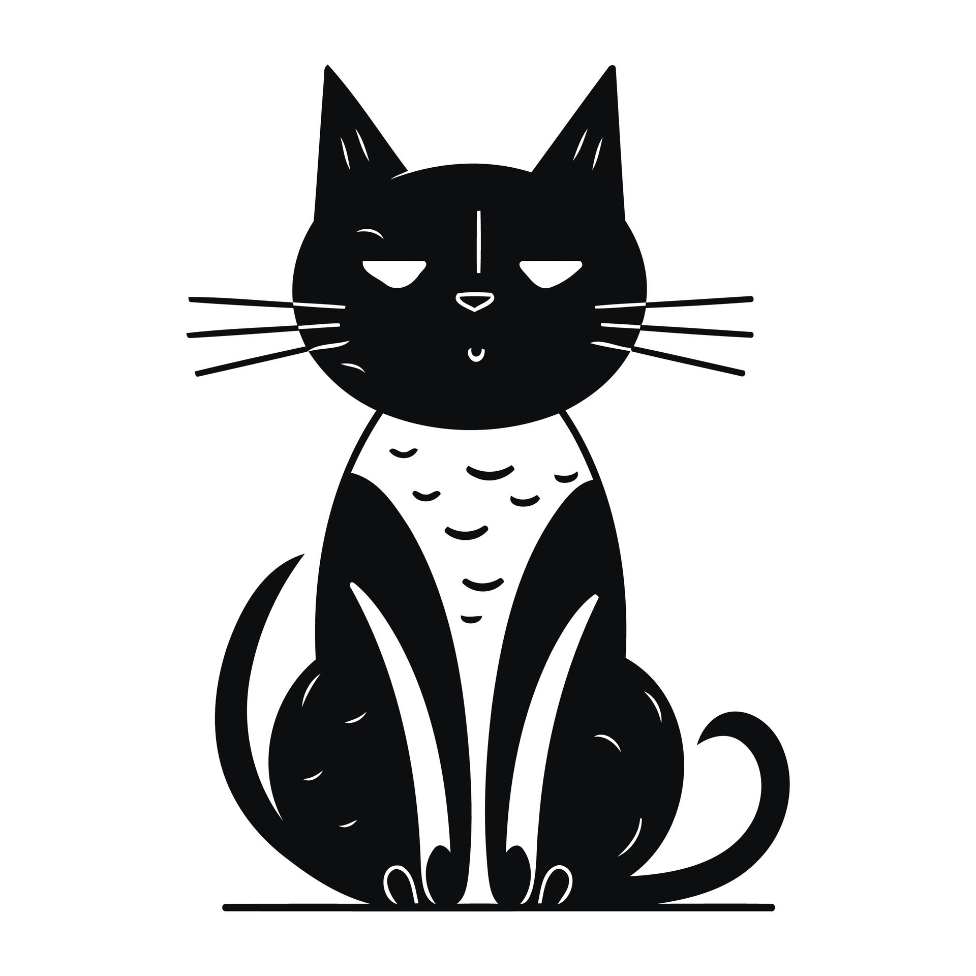 Cat icon  Black cat artwork, Cat icon, Cute sketches