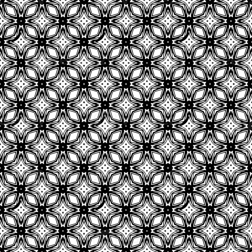 Black seamless abstract pattern. Overlay for background and backdrop. Ornamental design. PNG graphic illustration with transparent background.