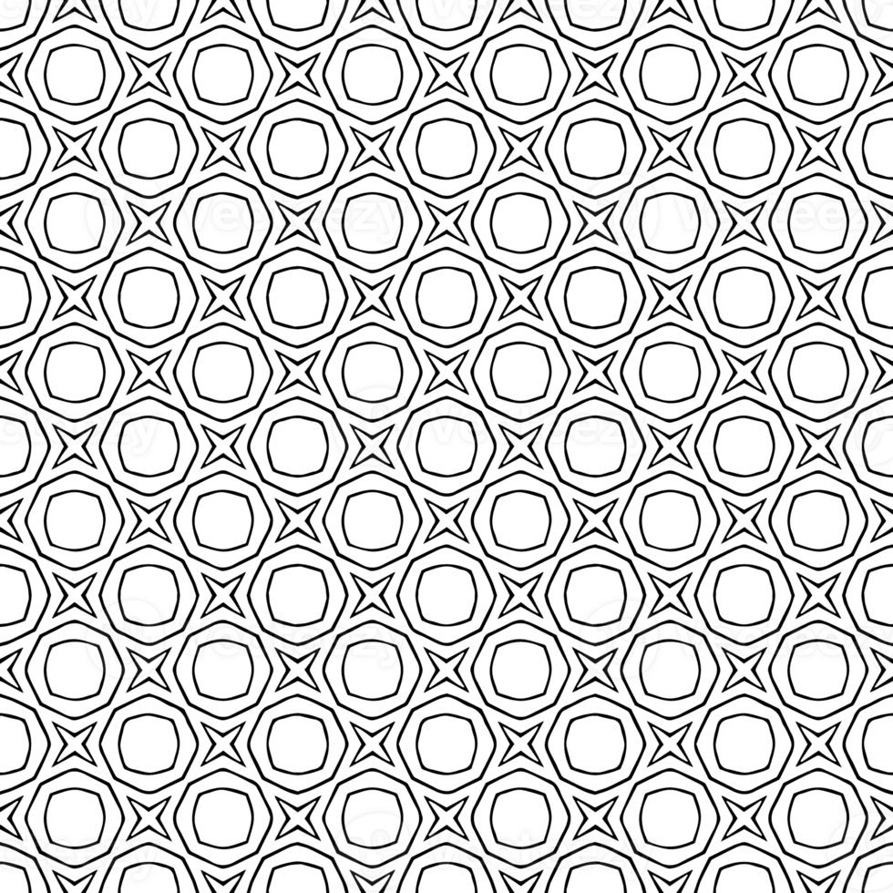 Black seamless abstract pattern. Overlay for background and backdrop. Ornamental design. PNG graphic illustration with transparent background.