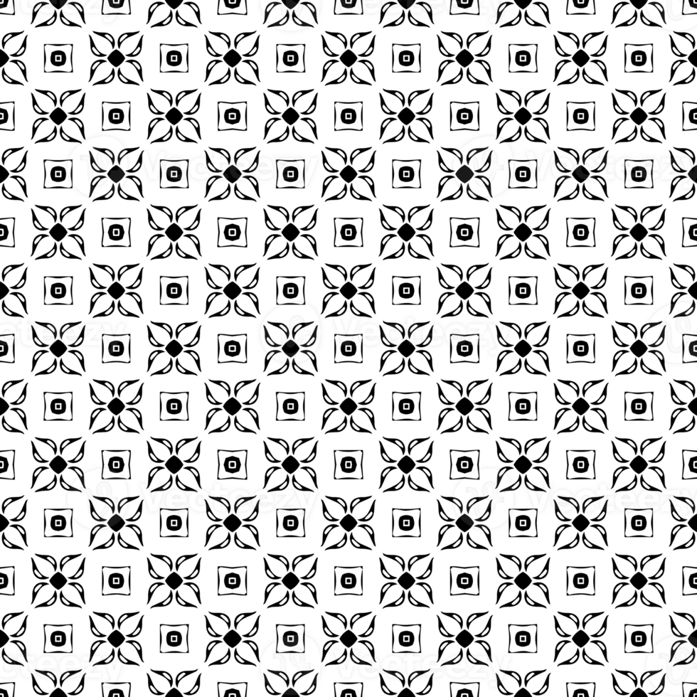 Black seamless abstract pattern. Overlay for background and backdrop. Ornamental design. PNG graphic illustration with transparent background.