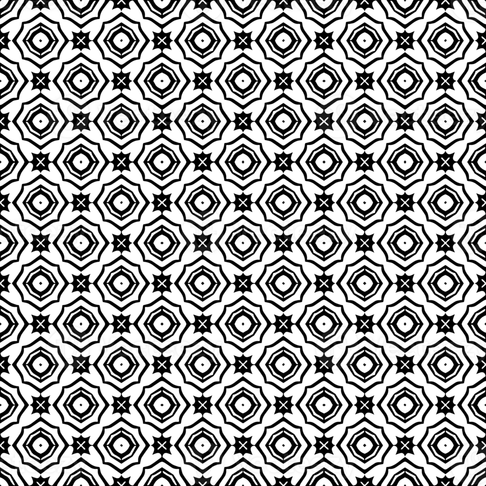 Black seamless abstract pattern. Overlay for background and backdrop. Ornamental design. PNG graphic illustration with transparent background.