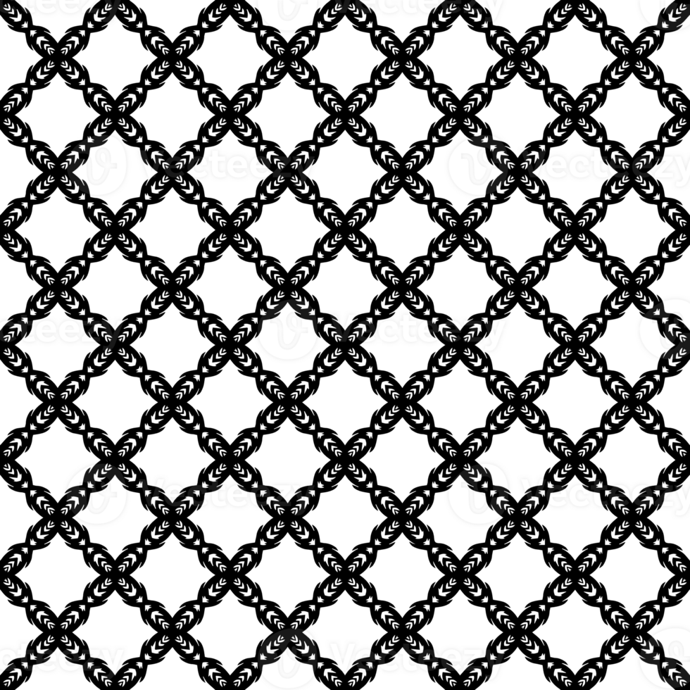 Black seamless abstract pattern. Overlay for background and backdrop. Ornamental design. PNG graphic illustration with transparent background.