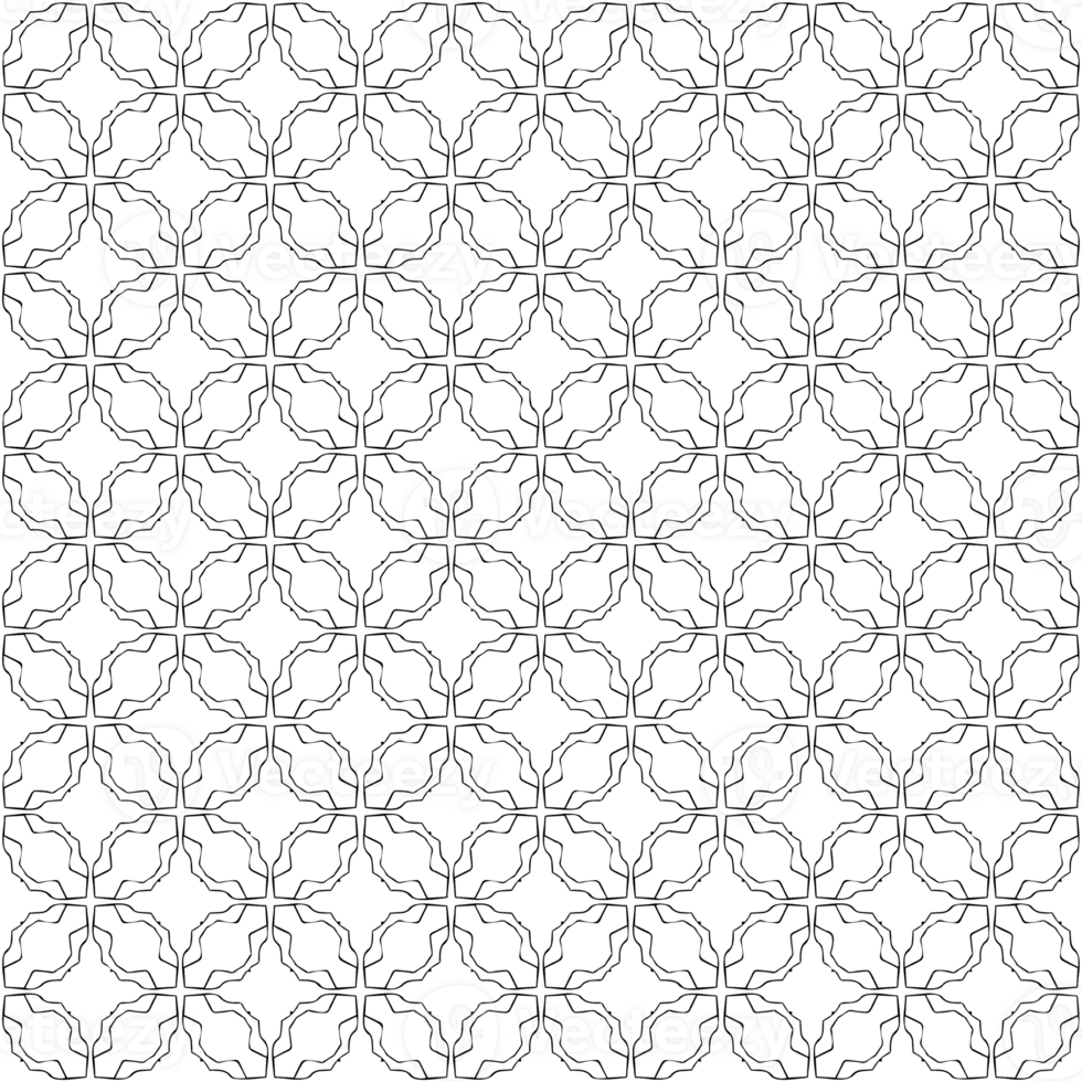Black seamless abstract pattern. Overlay for background and backdrop. Ornamental design. PNG graphic illustration with transparent background.