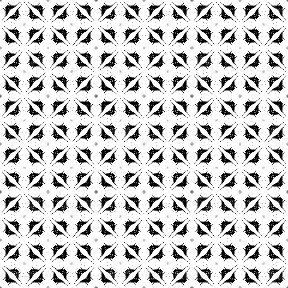 Black seamless abstract pattern. Overlay for background and backdrop. Ornamental design. PNG graphic illustration with transparent background.