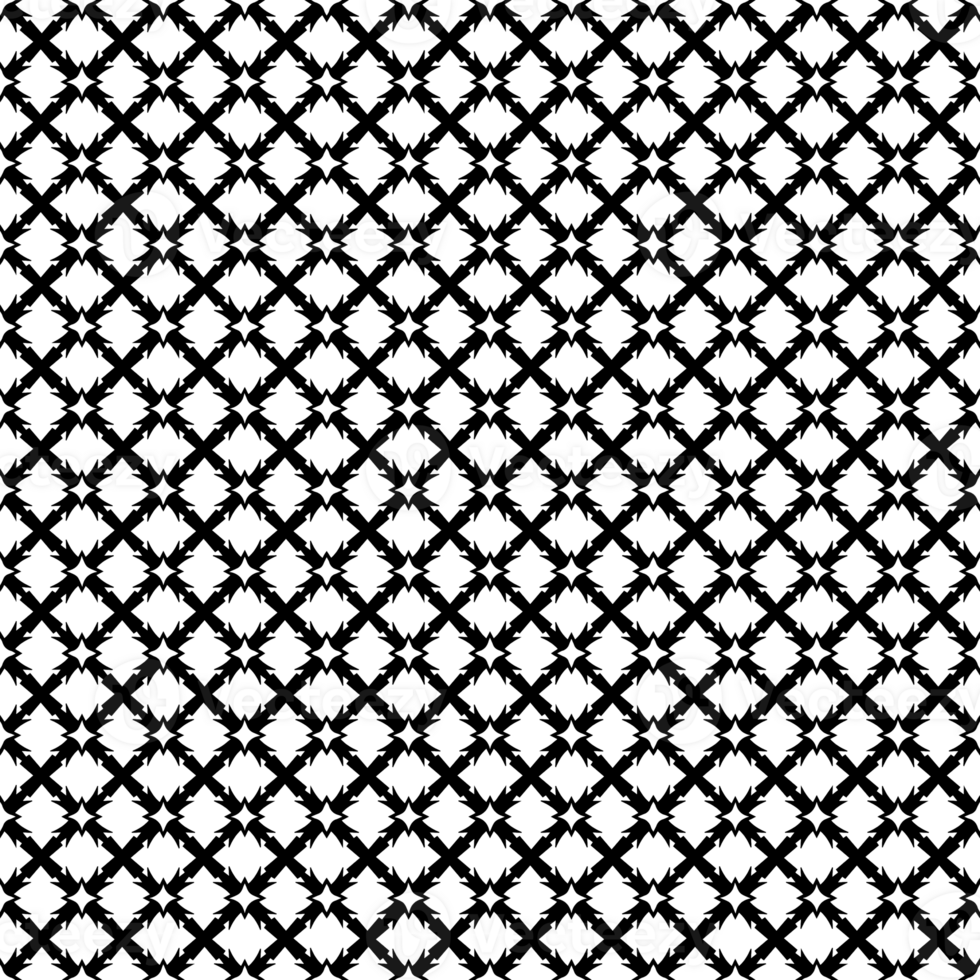 Black seamless abstract pattern. Overlay for background and backdrop. Ornamental design. PNG graphic illustration with transparent background.
