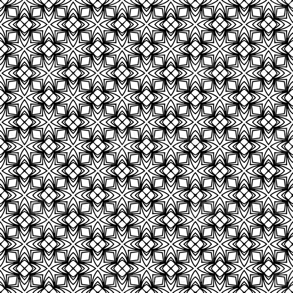Black seamless abstract pattern. Overlay for background and backdrop. Ornamental design. PNG graphic illustration with transparent background.