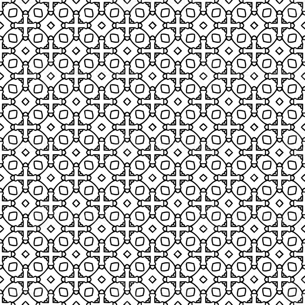 Black seamless abstract pattern. Overlay for background and backdrop. Ornamental design. PNG graphic illustration with transparent background.