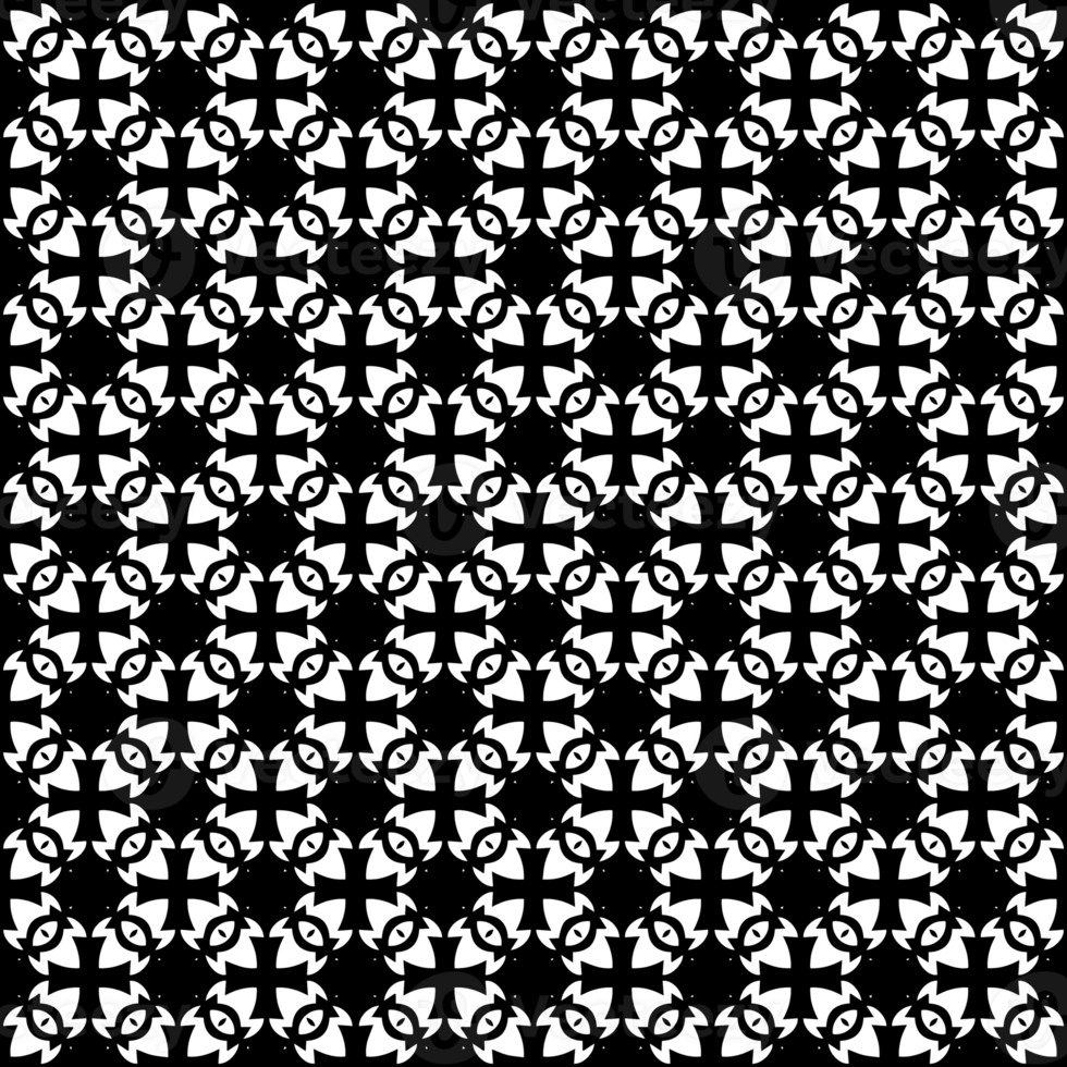 Black seamless abstract pattern. Overlay for background and backdrop. Ornamental design. PNG graphic illustration with transparent background.
