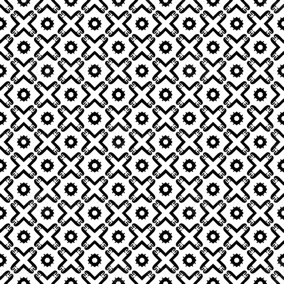 Black seamless abstract pattern. Overlay for background and backdrop. Ornamental design. PNG graphic illustration with transparent background.