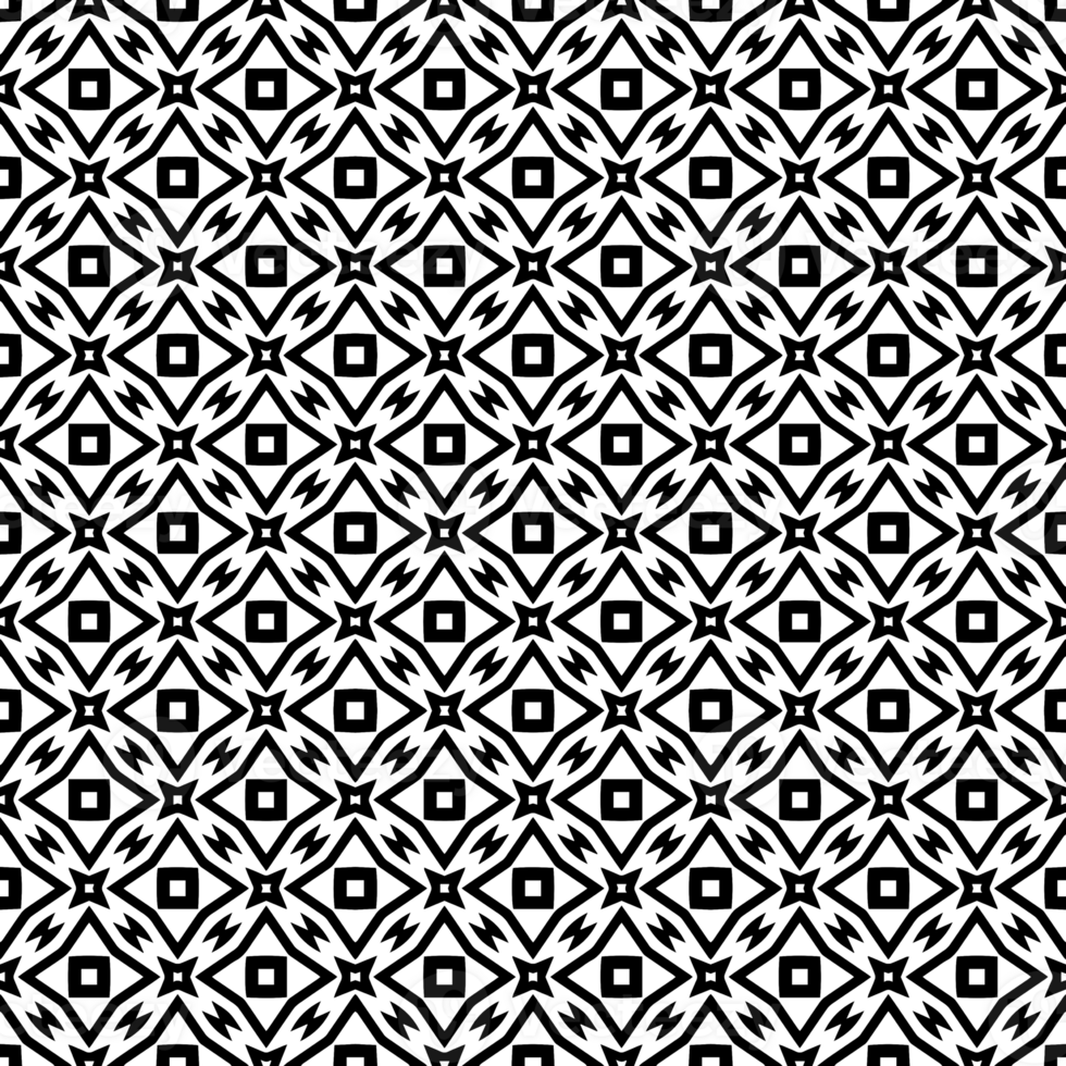 Black seamless abstract pattern. Overlay for background and backdrop. Ornamental design. PNG graphic illustration with transparent background.