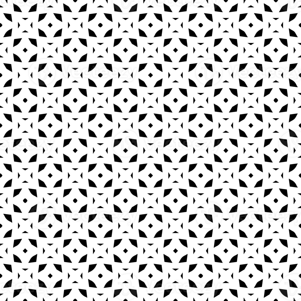 Black seamless abstract pattern. Overlay for background and backdrop. Ornamental design. PNG graphic illustration with transparent background.