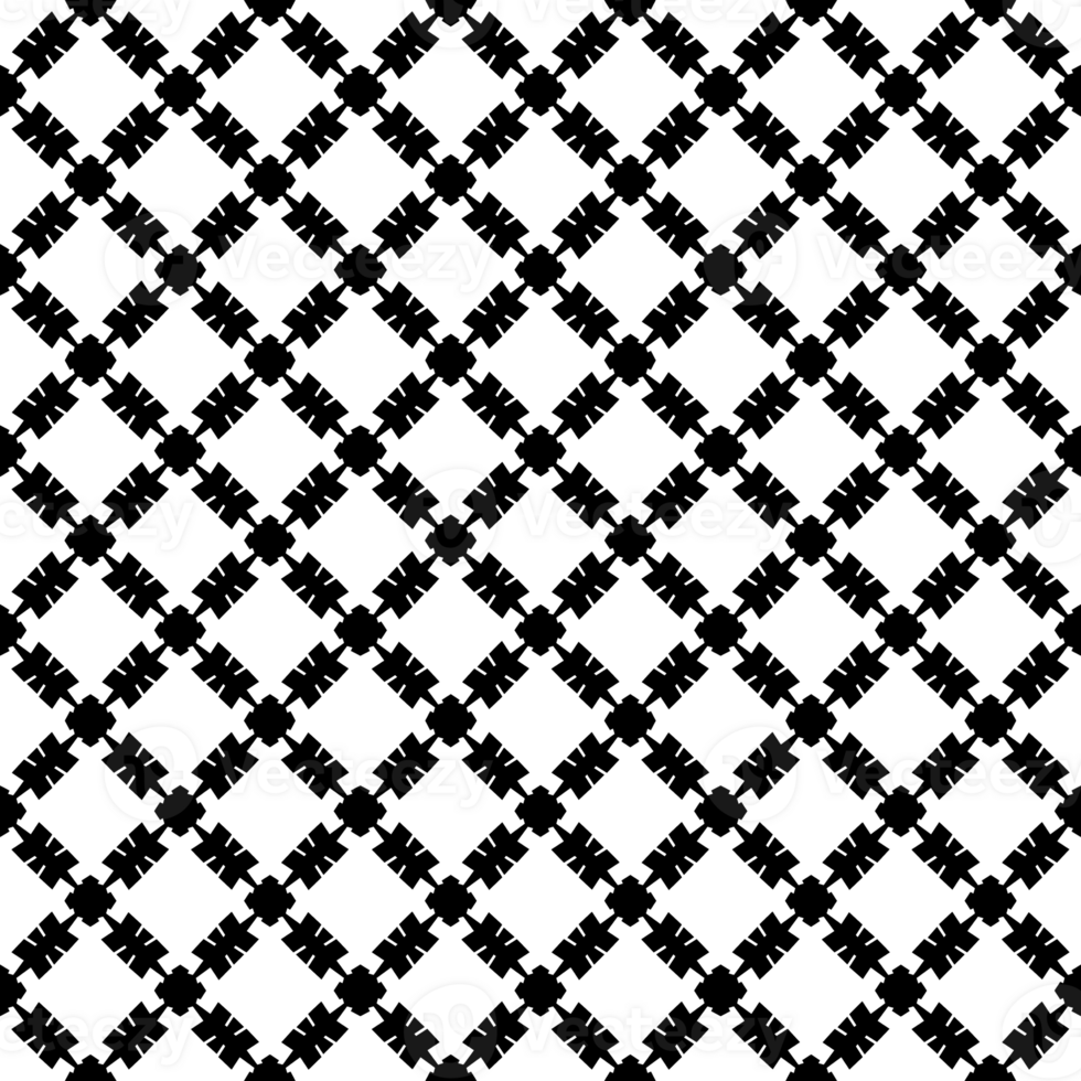 Black seamless abstract pattern. Overlay for background and backdrop. Ornamental design. PNG graphic illustration with transparent background.