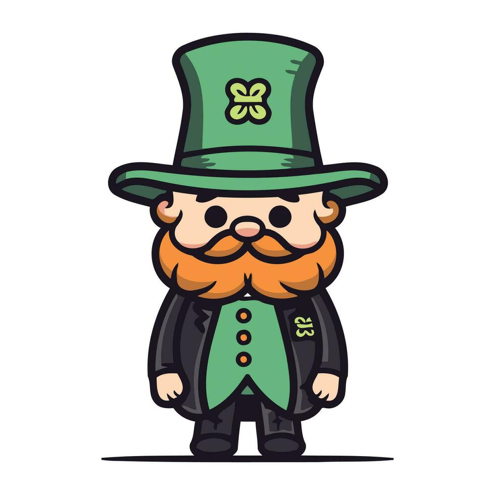 Leprechaun vector illustration. St. Patricks Day.