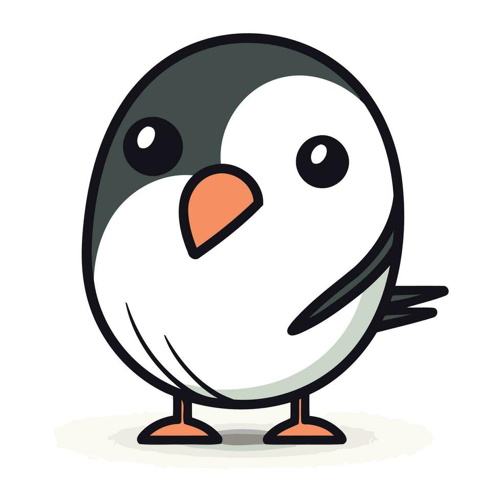 Penguin cartoon design. Animal zoo life nature character childhood and adorable theme Vector illustration