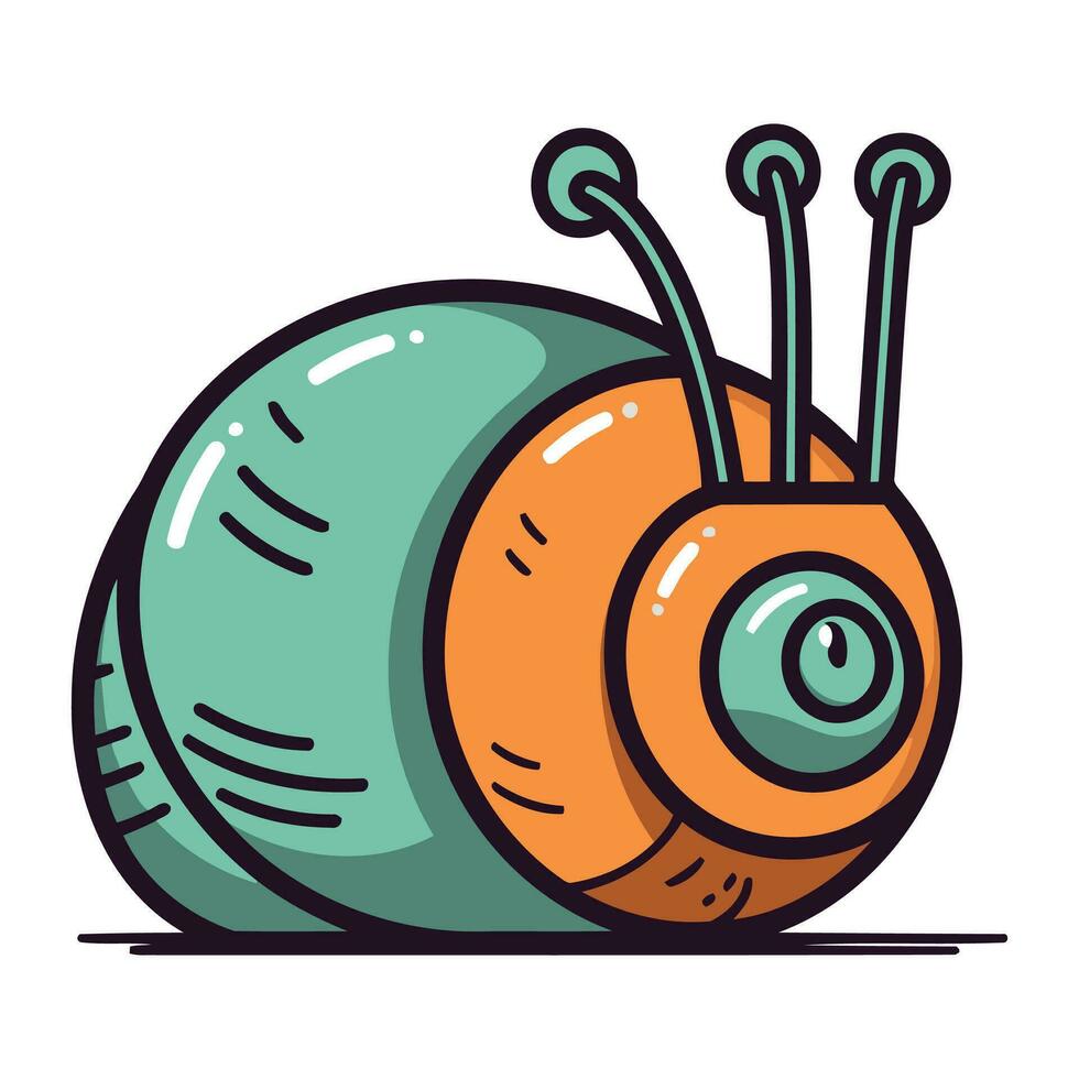 Snail icon. Cartoon illustration of snail vector icon for web design