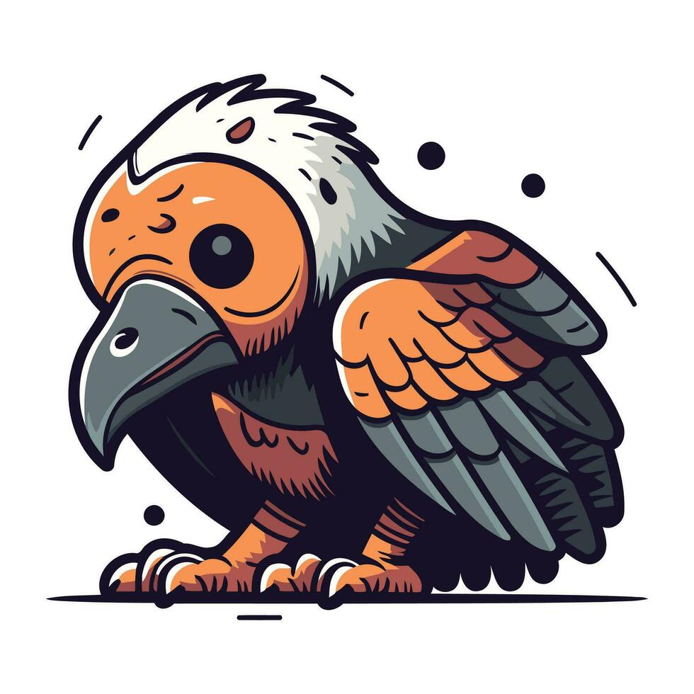 águila. vector ilustración. aislado en un blanco antecedentes.