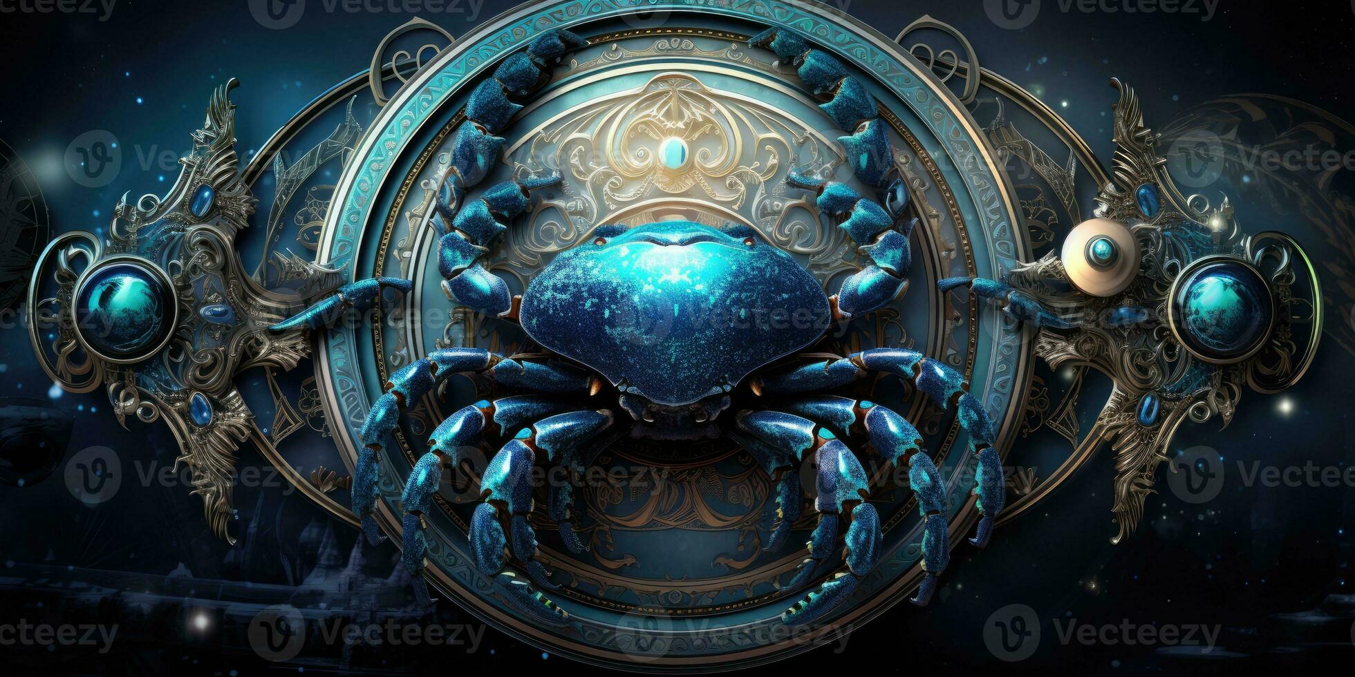 Cancer the Crab Zodiac Sign Generative AI photo