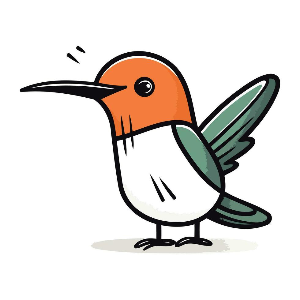 Hummingbird   Cartoon Vector Illustration of a Hummingbird