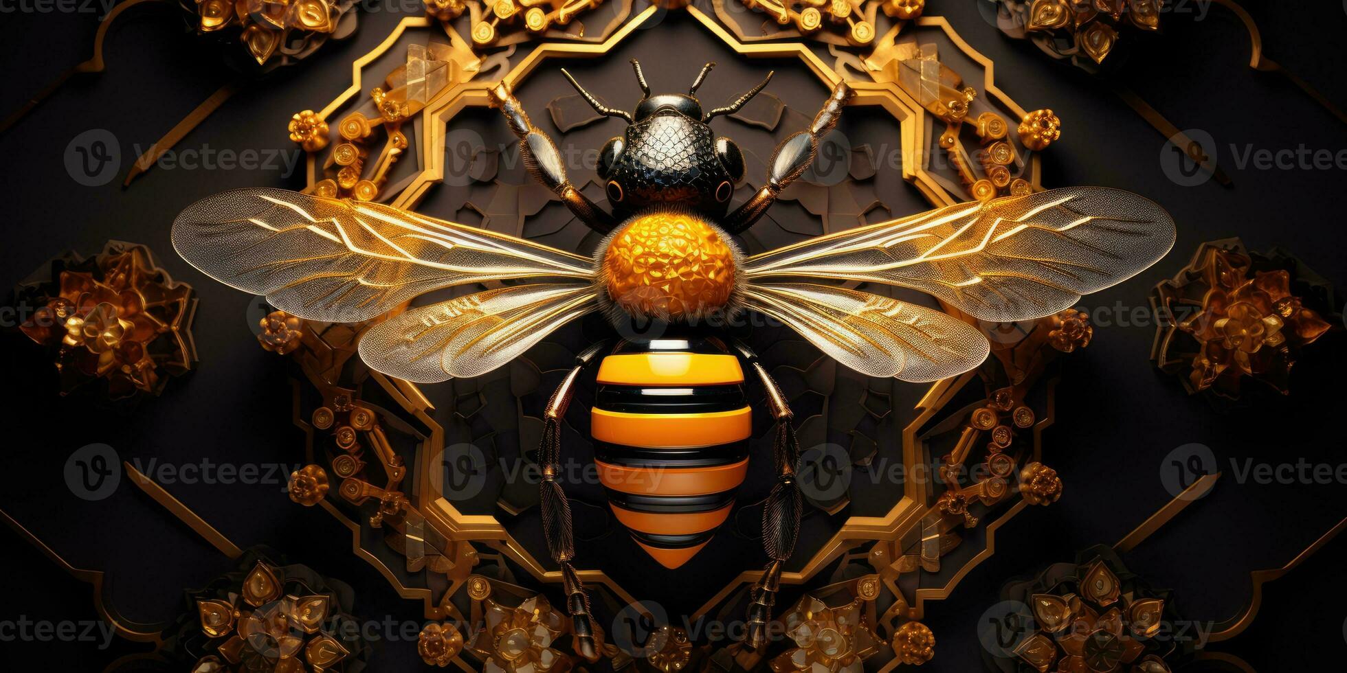 Virgo the Bee Zodiac Sign Generative AI photo