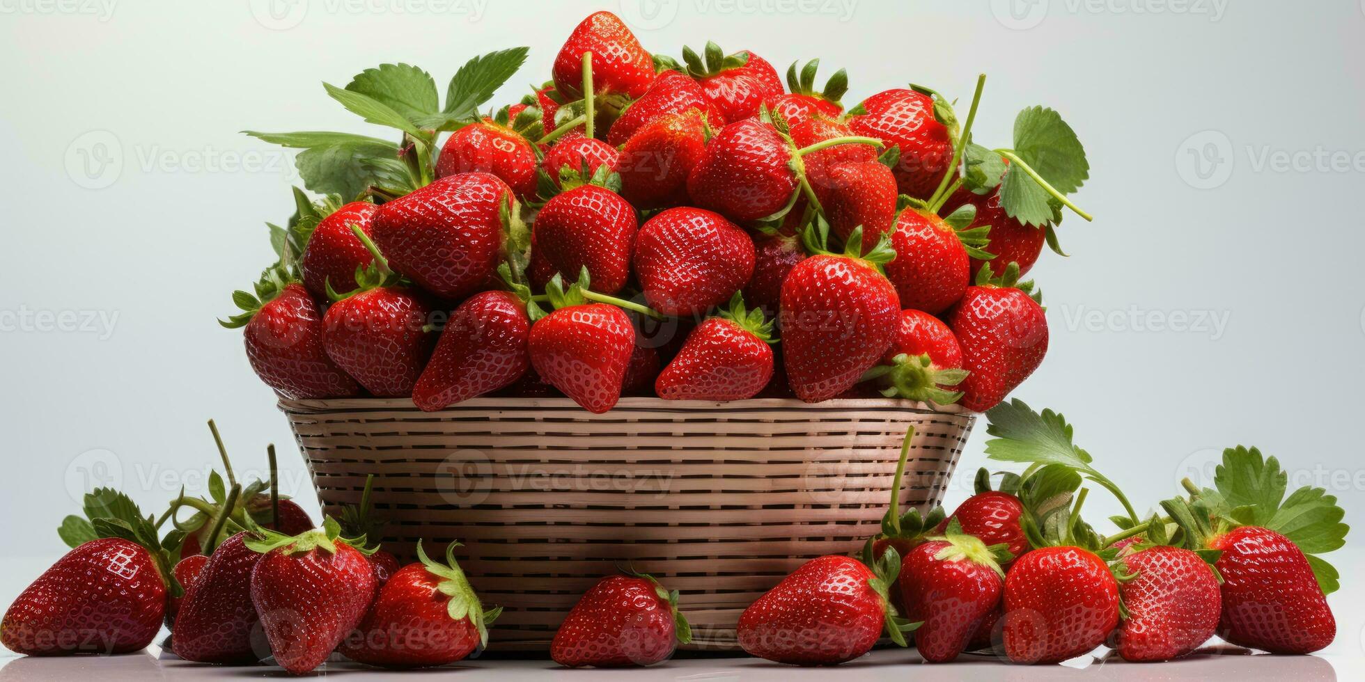 a collection very fresh strawberry fruit, Generative AI photo