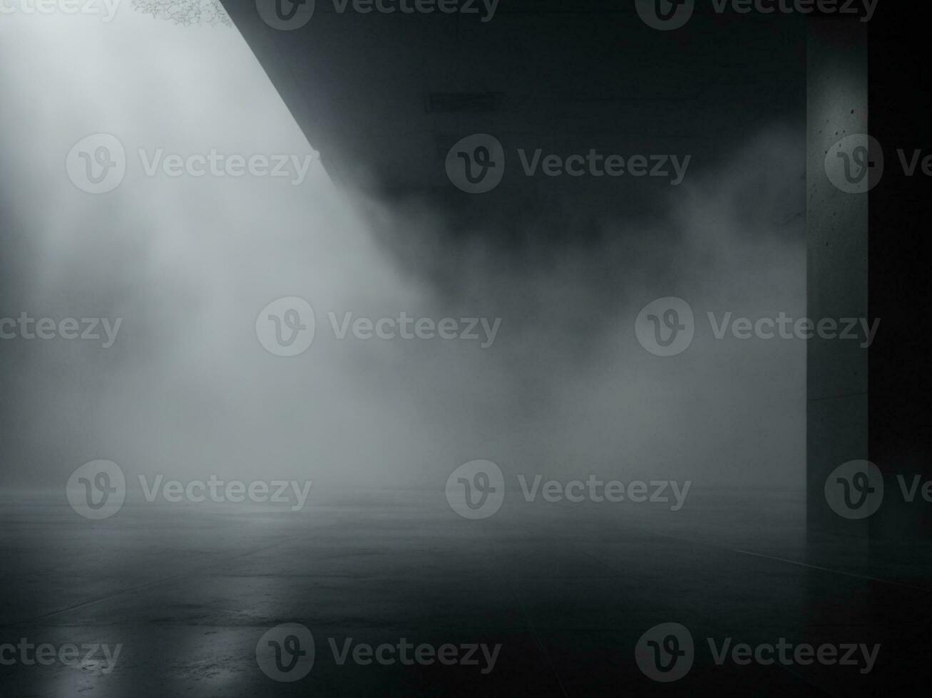 Dark Mist Fog Background AI Generative photo