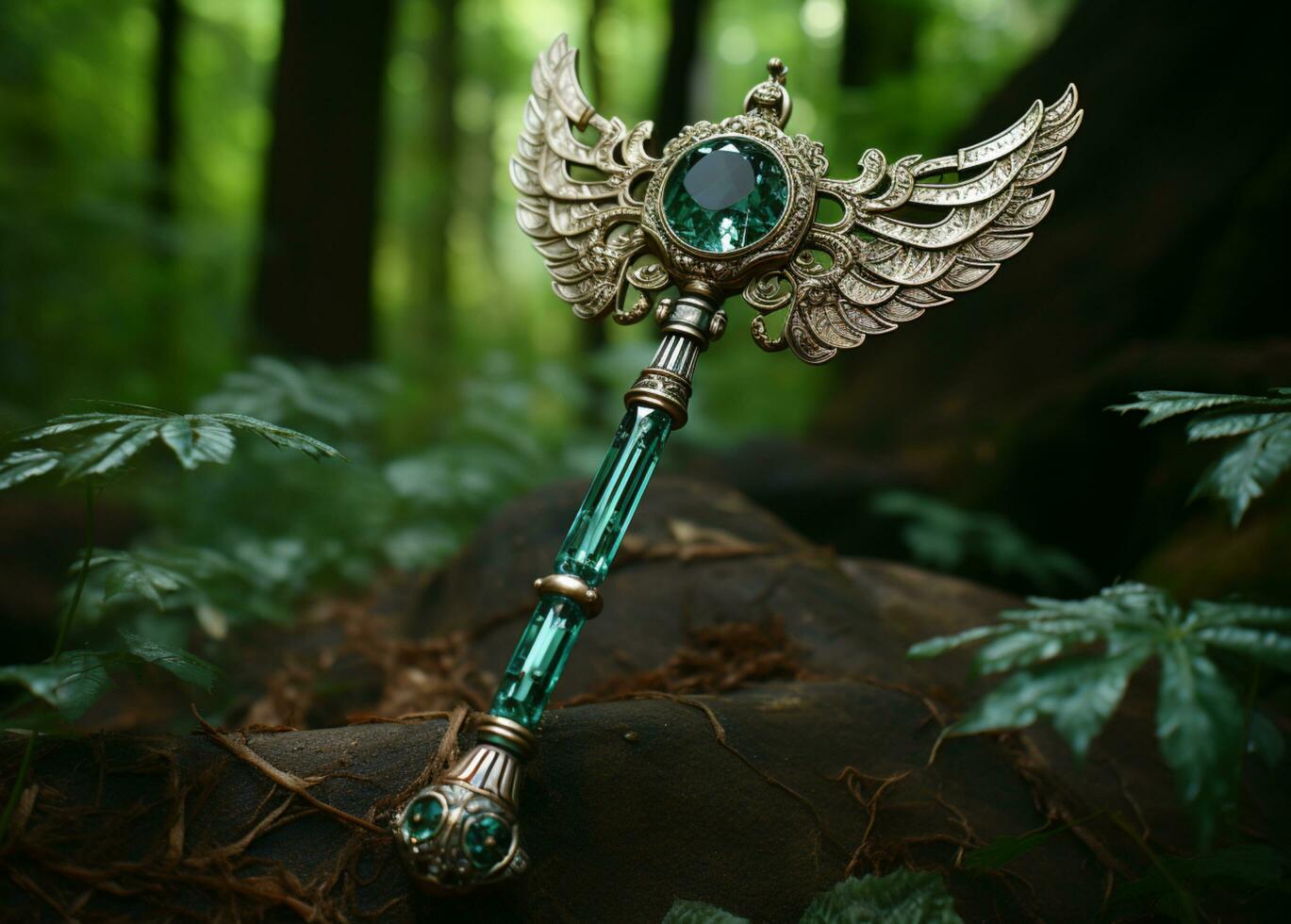 green diamond wings stick illustration photo