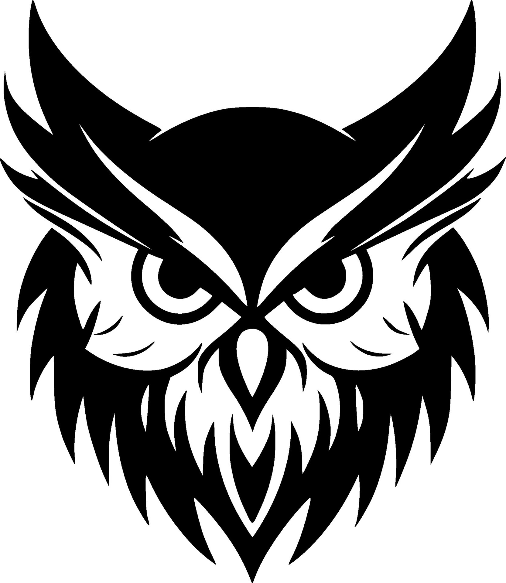 Owl, Black and White Vector illustration 33483474 Vector Art at Vecteezy