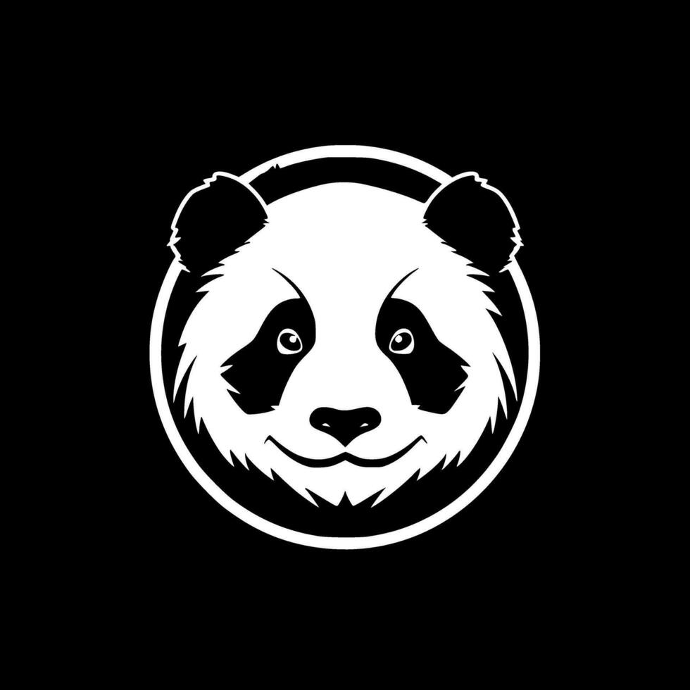 Panda, Black and White Vector illustration