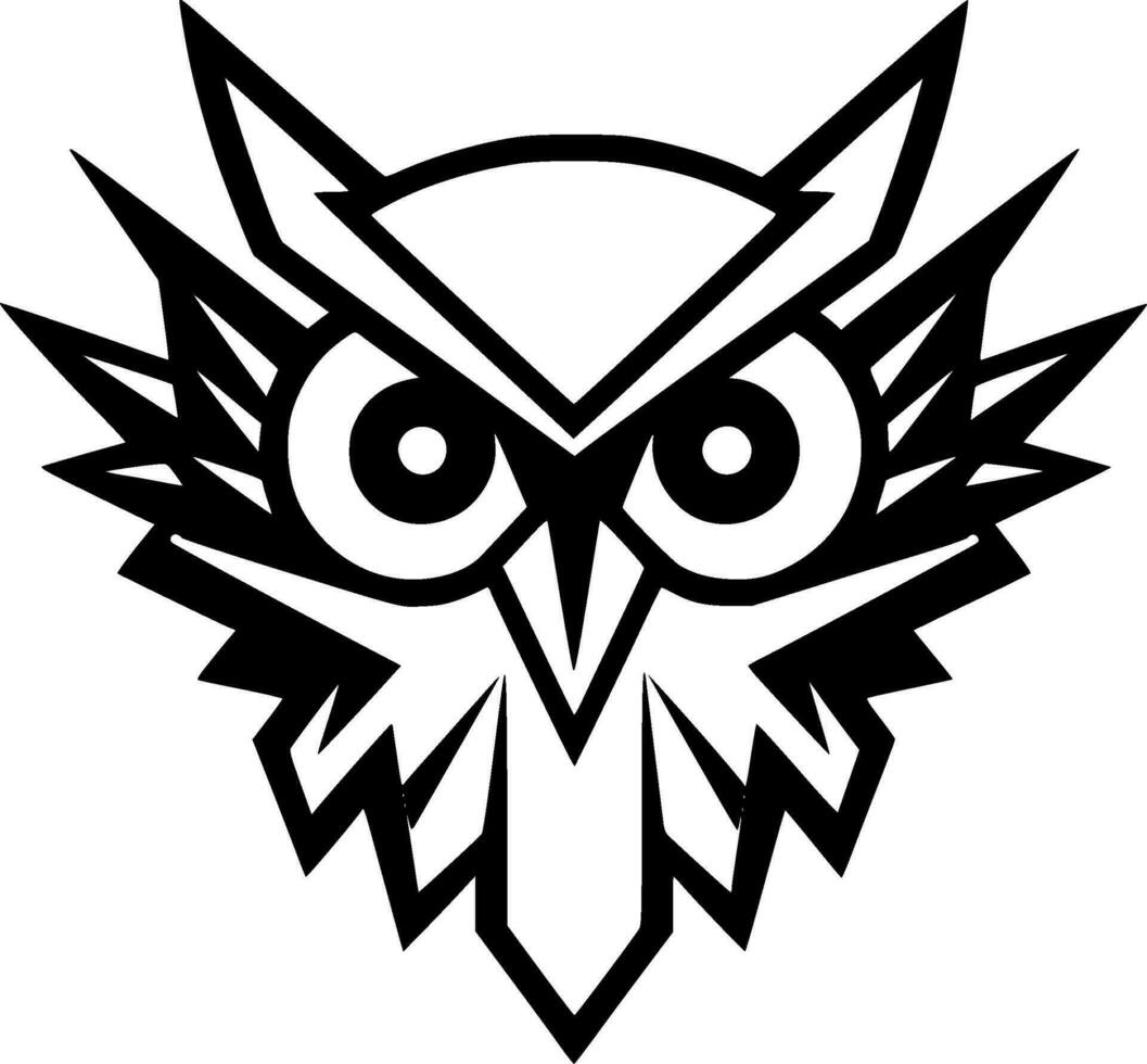 Owl, Minimalist and Simple Silhouette - Vector illustration