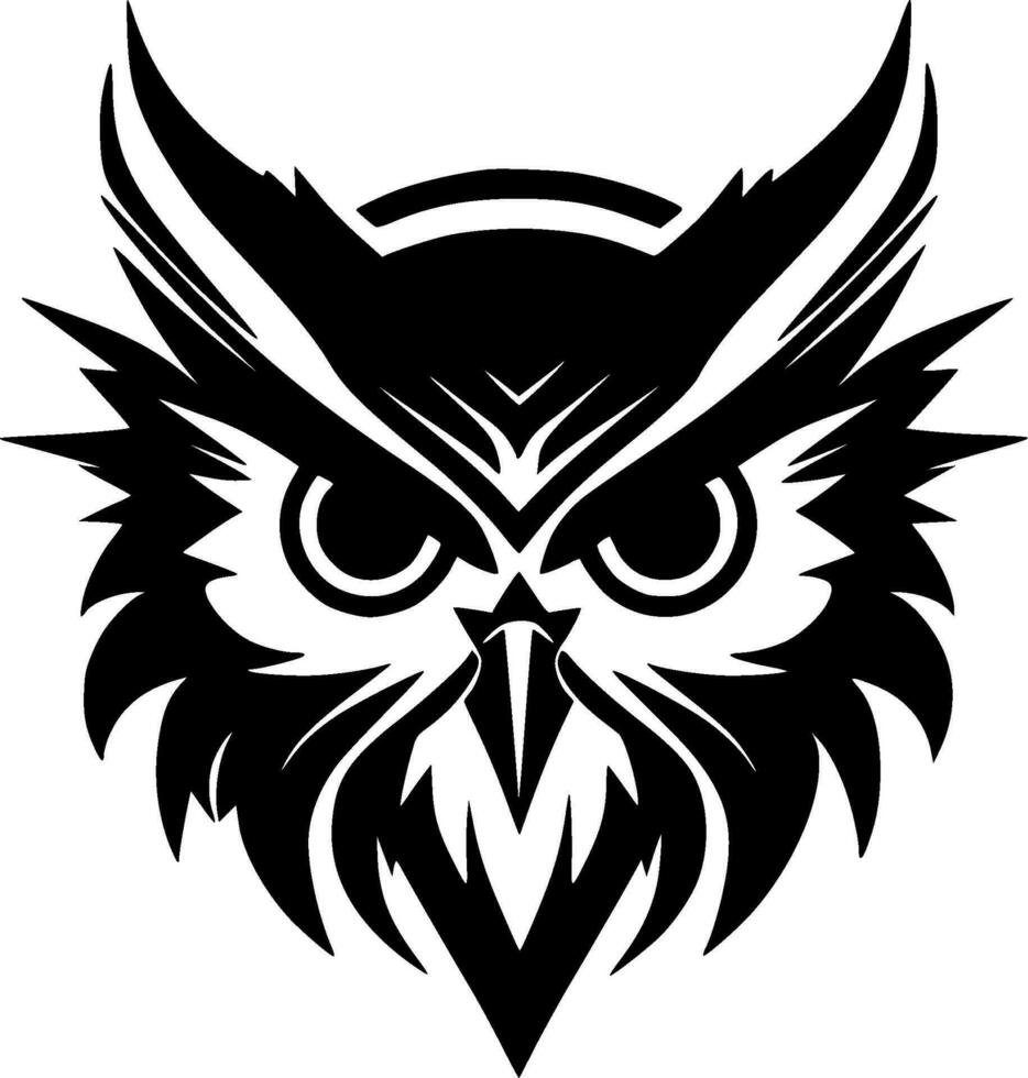 Owl, Minimalist and Simple Silhouette - Vector illustration