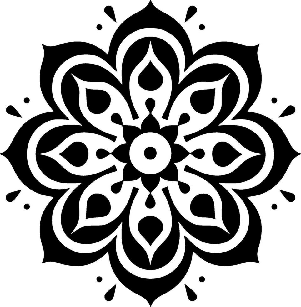 Mandala - Minimalist and Flat Logo - Vector illustration