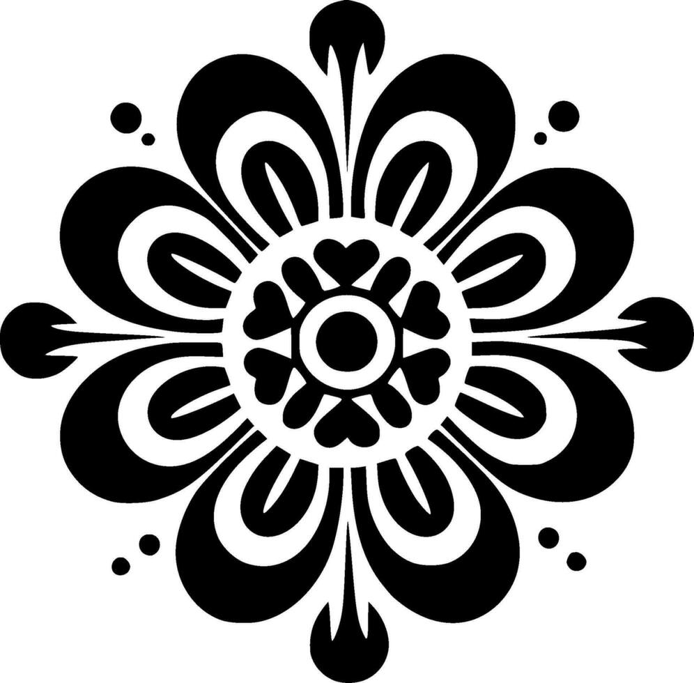 Mandala - Minimalist and Flat Logo - Vector illustration