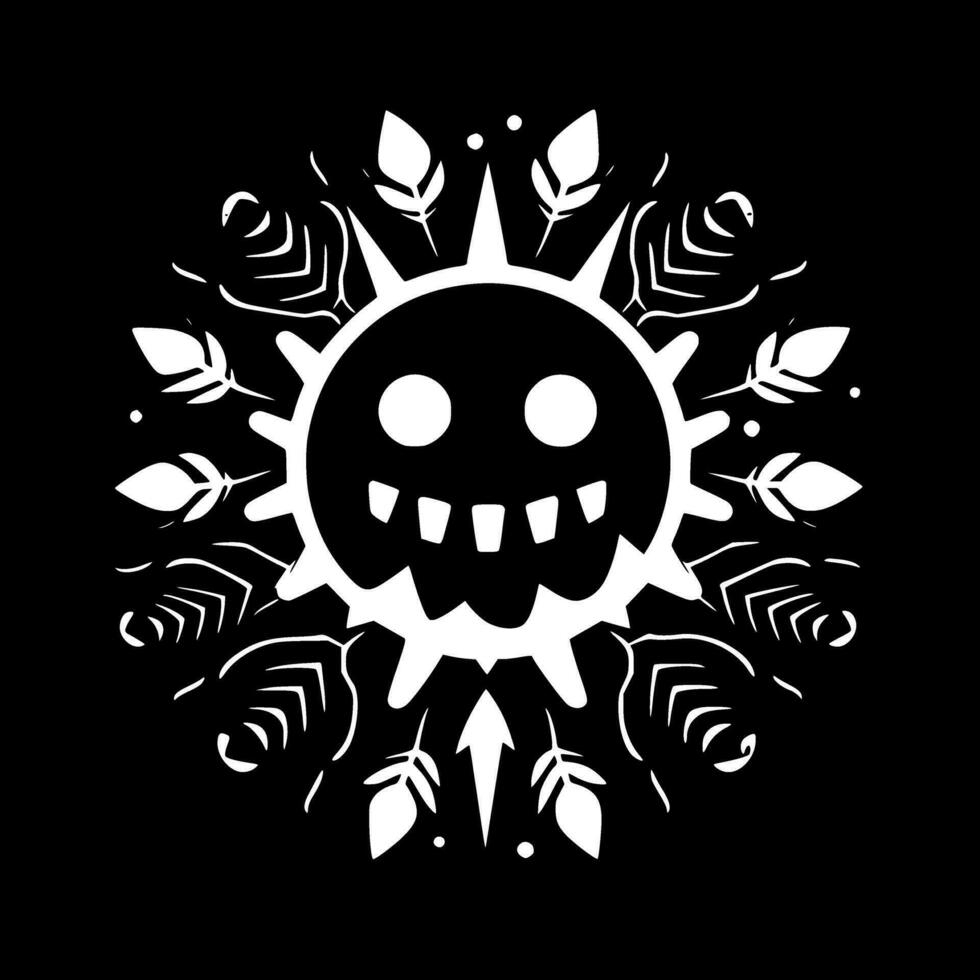 Horror, Minimalist and Simple Silhouette - Vector illustration